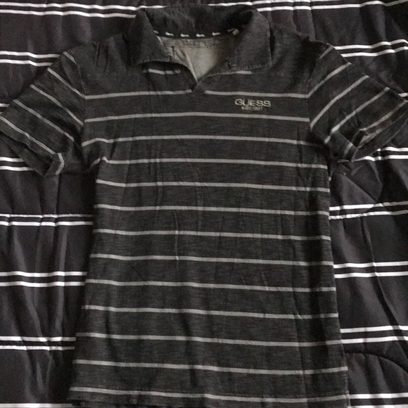 guess striped polo